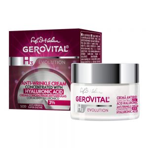 GEROVITAL H3 EVOLUTION Anti-Wrinkle Cream Concentrated with HYALURONIC Acid (3%) 50 ml / 1.69 fl oz