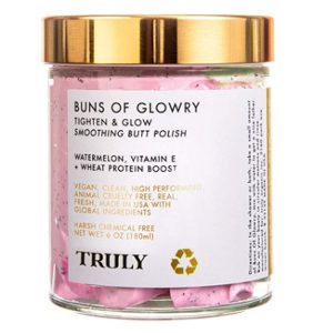 Truly Buns of Glowry Tighten & Glow Smoothing Butt Polish 6 Oz! Firming And Smoothing Butt Polish Tiktok Viral! Infused With Watermelon, Vitamin E & Wheat Protien Boost! Vegan And Cruelty Free!