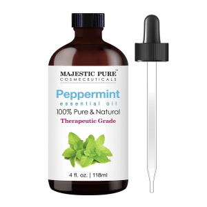 MAJESTIC PURE Peppermint Essential Oil, Therapeutic Grade, Pure and Natural Premium Quality Oil, 4 fl oz