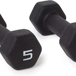 CAP Barbell Black Neoprene Coated Dumbbell, 2 lb Pair