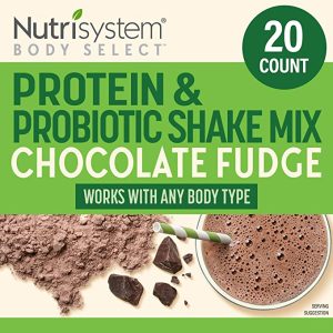 Nutrisystem Chocolate Fudge Protein and Probiotic Shake Mix, 20ct