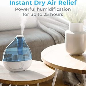 Pure Enrichment MistAire Ultrasonic Cool Mist Humidifier – Quiet Air Humidifier for Bedroom, Nursery, Office, & Indoor Plants – Lasts Up To 25 Hours, 360° Rotation Nozzle, Auto Shut-Off, Night Light