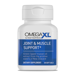 OmegaXL Joint Relief Supplement – Natural Muscle Support, Green Lipped Mussel Oil, Soft Gel Pills, Drug-Free, 60 Count