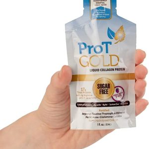 ProT GOLD Collagen Liquid Protein Shots | Berry Sugar Free | 24 packets | Anti Aging | Proven to Boost Immunity | Formula Trusted by 4,000+ Medical Facilities for Complete Protein Nutrition and 2X Faster Healing