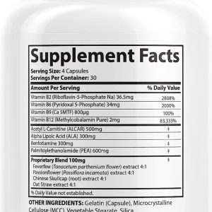 SciatiEase Sciatic Nerve Health Support – Supplement with AlphaPalm, Pea, Vitamin B Complex, Alpha Lipoic Acid 300mg – 120 Capsules – Nerve Support Formula