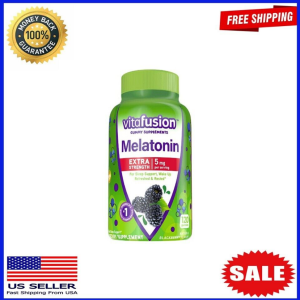 vitafusion Extra Strength Melatonin Gummy Vitamins, Sleep Supplements, 120 Count