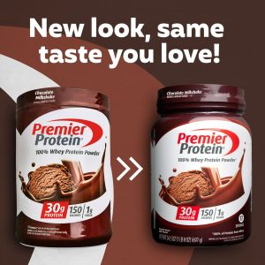 Premier Protein 100% Whey Protein Powder, Chocolate Milkshake, 30g Protein, 24.5oz