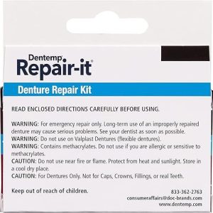 Dentemp Repair Kit – Repair-It Advanced Formula Denture Repair Kit – Denture Repair Kit Repairs Broken Dentures – Denture Repair to Mend Cracks & Replace Loose Teeth