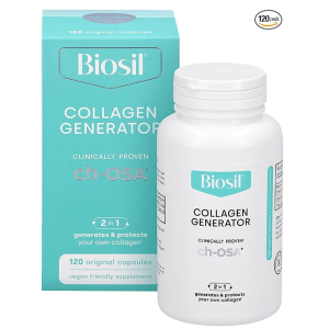 Biosil Collagen Generator – 120 Capsules – with Patented ch-OSA Complex – Generates & Protects Your Own Collagen – GMO Free – 120 Servings