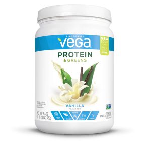 Vega Protein and Greens Vanilla, Vegan Plant Based Protein Powder 18.6 oz