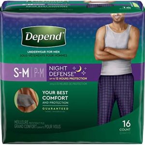 DependsMen Night Defense Underwear, Overnight, Small/Medium