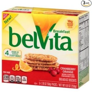 Nabisco, Belvita, Cranberry Orange Breakfast Biscuits, 8.8oz Box (Pack of 3)