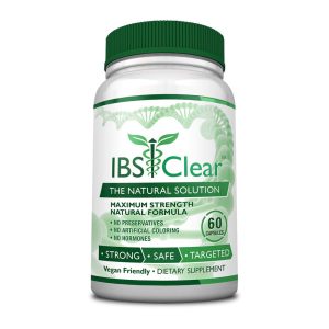 IBS Clear™ – 100% Natural IBS Relief with Vitamin D, Psyllium Husk, Fennel. 60 Vegan Friendly Capsules – 1 Bottle