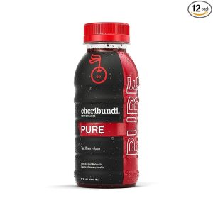 Cheribundi PURE Tart Cherry Juice – 100% Pure Tart Cherry Juice, No Sugar added – Pro Athlete Post Workout Recovery – Fight Inflammation and Support Muscle Recovery – 8 Fl Oz (Pack of 12)