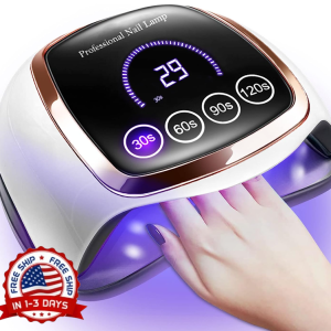 Secador de Uñas Profesional Lampara LED UV De 180W Para Gel Secado Con LCD Plan