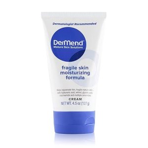 Dermend Specialized Fragile Skin Moisturizing Cream: Formula to Restore & Rejuvenate Mature Skin – Daily Moisturizer & Anti Wrinkle Cream for Firming & Strengthening Thin, Aging Skin – 4.5 Oz Tube