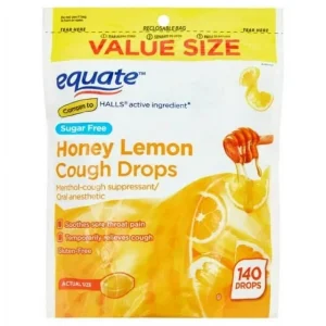 Sugar Free Honey Lemon Cough Drops, 140 Count