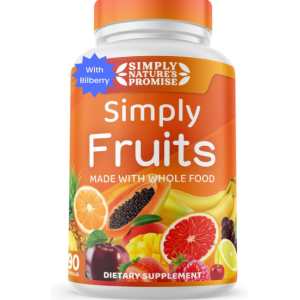 Simply Nature’s Promise – 90 Fruit Capsules – Made with Whole Food Superfoods, Packed with 25 Different Fruits – 100% Soy Free