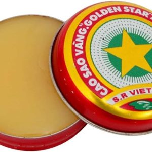 Cao Sao Vang 3 X New Golden Star Balm Vietnam 3g Each/9g Total (Natural)