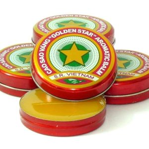 12 Boxes X 3 Grams (Net Weight), Golden Star Balm, Cao Sao Vang Vietnam, Aromatic Balsam