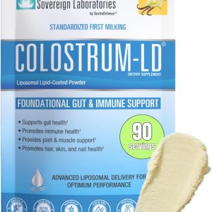 Organic Colostrum-LD Powder with Proprietary Liposomal Delivery (LD) Technology for up to 1500% Better Bioavailability Than Regular Bovine Colostrum (Organic Vanilla, 16 Ounce)